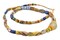 The Bead Chest Extra Fancy Sandcast Powder Glass Bead Medley 14mm Ghana African Multicolor Mixed Large Hole 30 Inch Strand Handmade